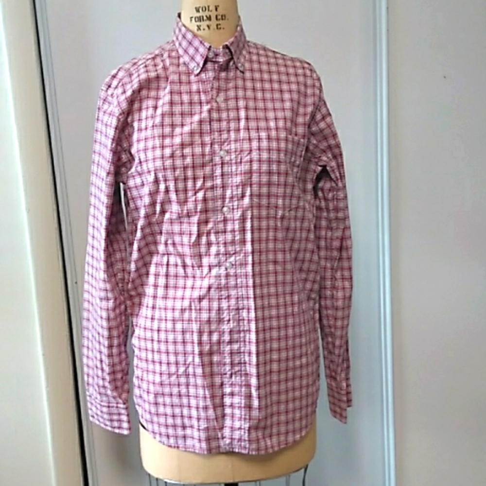 Collared greens button down shirt
